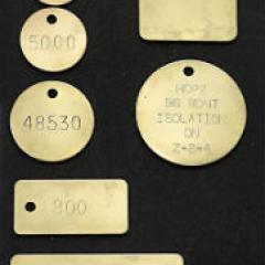 Custom Brass Engraved Tags w/ Pre-Punched Hole