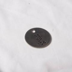 Circular Custom Engraved Metal Tags