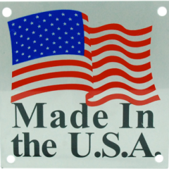 Made in USA Marked Metal Tag