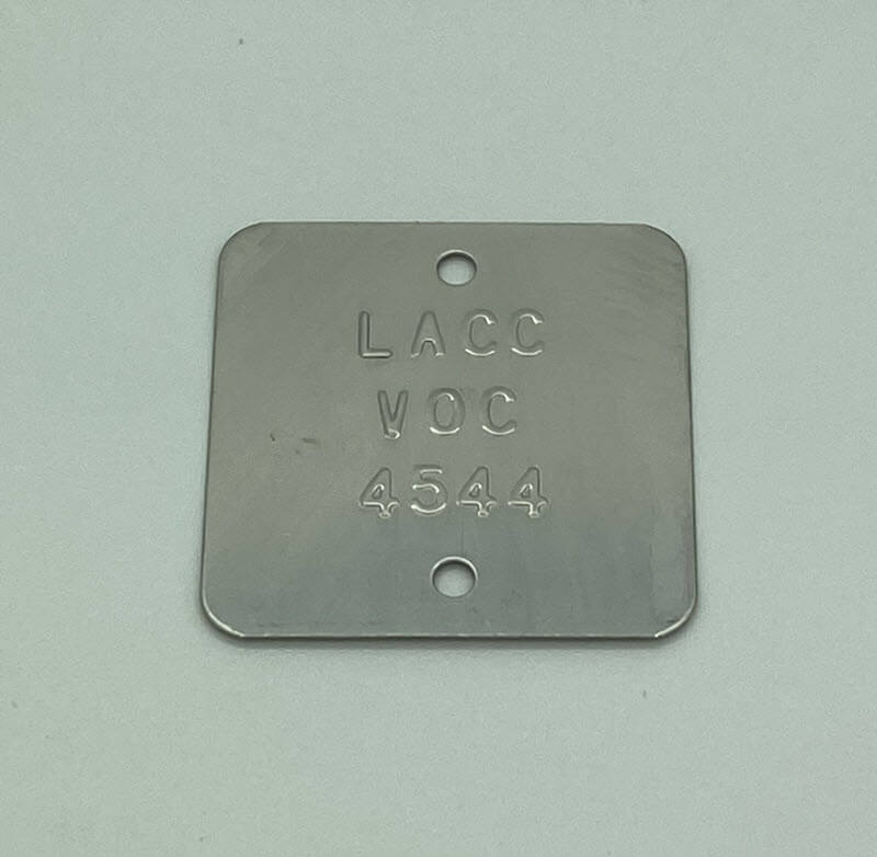 metal ldar tags with punched holes