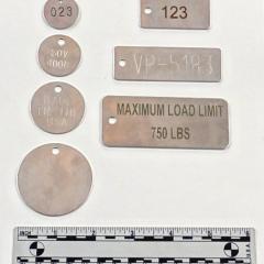 .048 inch stock stainless steel tags