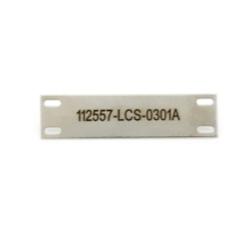 Rectangular Engraved Metal Tag w/ Four Corner Holes