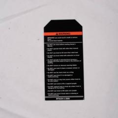 Vinyl Instruction Warning Sign