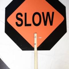 Custom traffic Slow Construction Sign