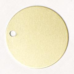 Circular Gold Color Aluminum Tag w/ Pre-Punched Hole