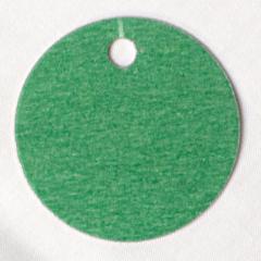Circular Green Aluminum Tag w/ Pre-Punched Hole