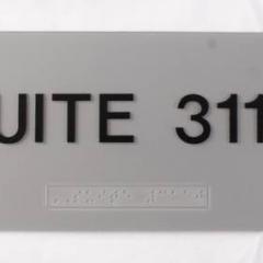 Suite Number Sign with Braille