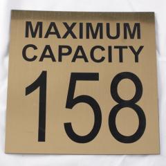 Maximum Capacity Metal Sign