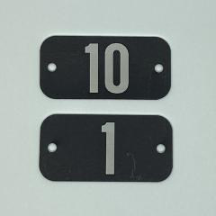 Two Numbered Laser Cut Metal Signs