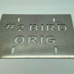 Square Metal Sign with Letters and Numbers Laser Cut