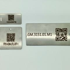 Metal plates etched with QR codes